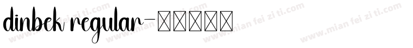 dinbek regular字体转换